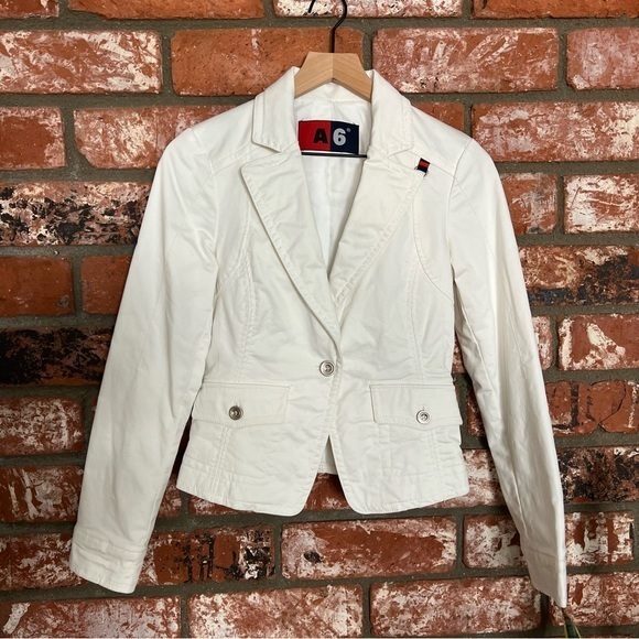 None Jackets & Blazers - White denim blazer